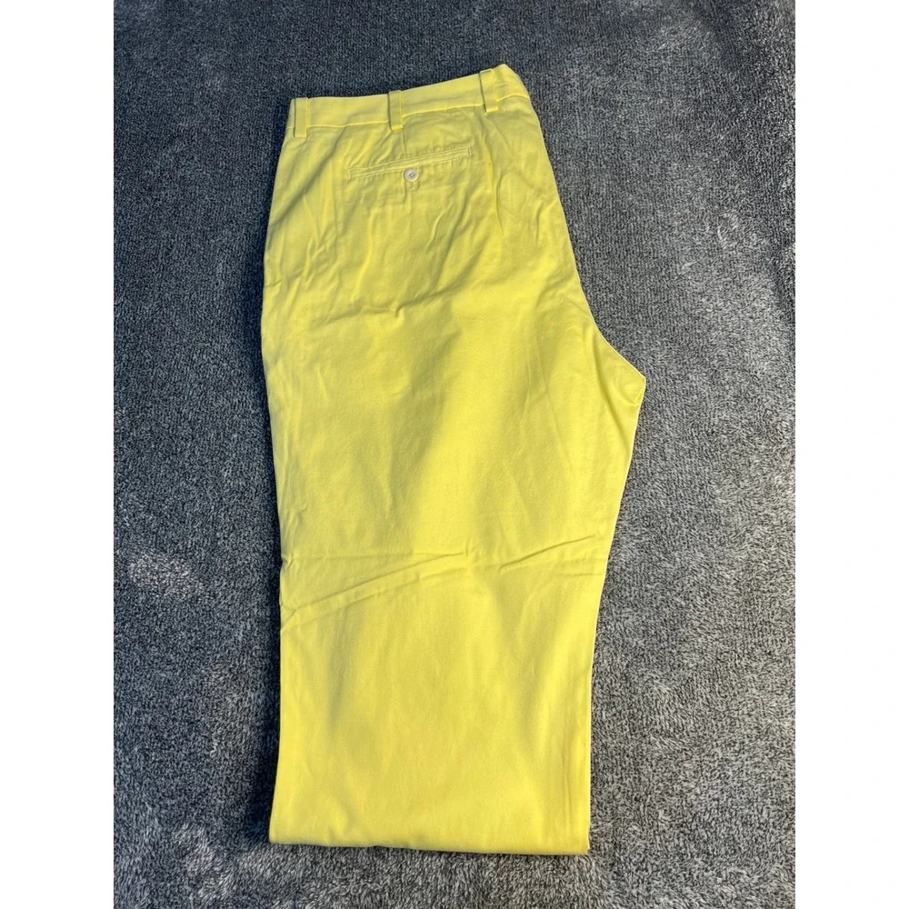 Vineyard Vines Mens 42x30 Yellow Breaker Pants Cotton Chino Straight Leg Golf